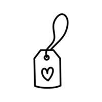 Cute tag isolated on a white background. hand-drawn illustration in doodle style. Perfect for decorations, logo, various designs. vector