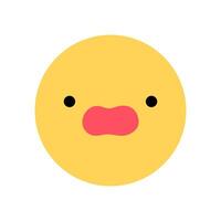 Yellow smile icon with screaming facial expression. Character with desperate mood isolated on a white background. flat illustration. Perfect for social media, stickers. vector