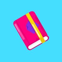simple flat design notebook vector
