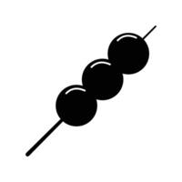 Dango Silhouette. Black and White Icon Design Elements on Isolated White Background vector