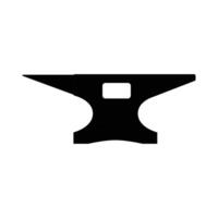 Blacksmith Anvil Silhouette. Black and White Icon Design Elements on Isolated White Background vector