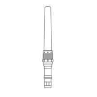 Traffic Baton Outline Icon Illustration on White Background vector