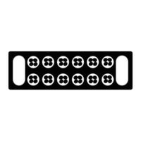 Mancala Traditional Board Game Silhouette. Black and White Icon Design Elements on Isolated White Background vector