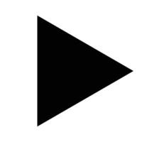 Black Solid Right Arrow Triangle Icon on White Background vector