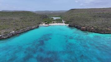 Awesome Daaibooi Beach at Willemstad Netherlands in Curacao . Beauty Cinematic. video