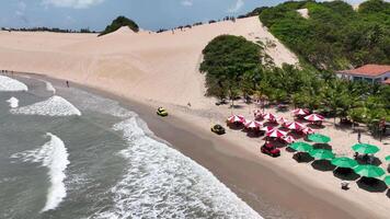 Above Genipabu Beach at Natal Rio Grande do Norte Brazil.. Stunning Landscape. video