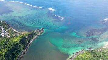 Above view of Baie du Cap in Port Louis Mauritius Island in Mauritius.. Beauty Scenery. video