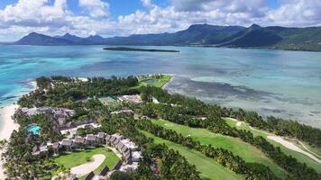 High Angle of Le Morne at Port Louis Mauritius Island in Mauritius.. Scenic Scene. video