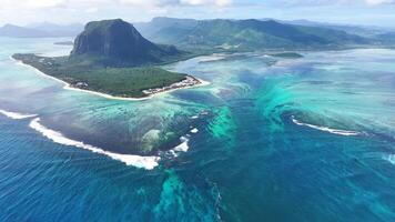 Beautiful Underwater Waterfall at Le Morne in Mauritius Island Mauritius . Scenic Scene. video