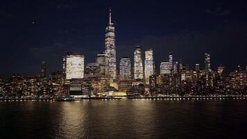 Aerial View of Downtown New York at Manhattan in New York United States.. Scenic Background. video