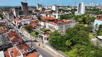 Above view of Old Downtown in Joao Pessoa Paraiba in Brazil. Scenic Scene. video