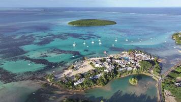 High Angle of Pointe d Esny Beach at Port Louis Mauritius Island Mauritius.. Beauty Cinematic. video