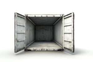 Empty Shipping Container Ready for Loading photo