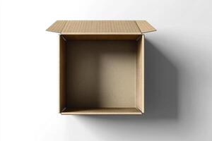 Empty Cardboard Box Packaging Mockup for Product Design photo