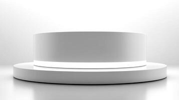 White Minimalist Product Display Platform photo