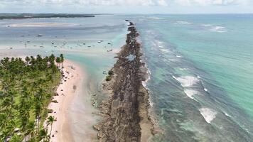 Awesome Natural Pools at Port of Chickens Pernambuco Brazil. Awesome Scene. video