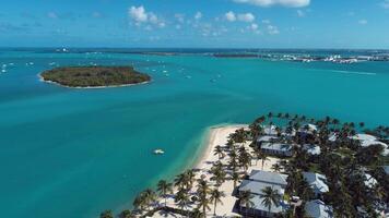 Aerial Paradise Beach in Key West Florida in United States.. Awesome Scenery. video