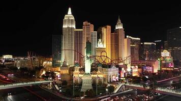 Aerial View of New York at Las Vegas Nevada in United States. Awesome Background. video