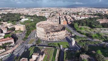 High Angle of Rome Coliseum in Rome Lazio in Italy . Awesome Scenery. video
