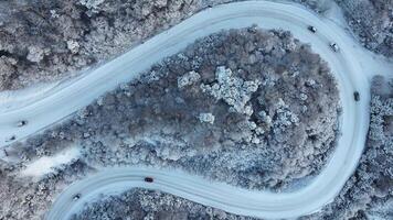 Amazing Snow capped road in Ushuaia Tierra Del Fuego in Argentina. Awesome Scene. video