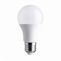 White LED Bulb with Chrome Base on White Background Version Two photo