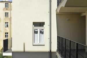 View of a balcony in modern hotel photo