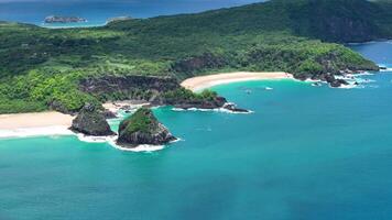 Scenic Sancho Beach at Fernando de Noronha Pernambuco in Brazil. Famous Background. video