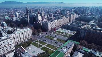 Stunning Santiago Skyline at Santiago Santiago in Chile.. Scenic Background. video