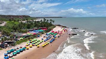 High Angle of Northeast Beach at Joao Pessoa Paraiba Brazil.. Awesome Scenery. video