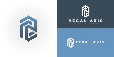The logo combines the letters RA within a hexagonal frame, representing results-driven advice for Consulting and Estate Business Services. The geometric design conveys a focused and effective approach vector