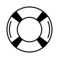 Lifebuoy line icon with simple and minimalist design isolated on transparent background png