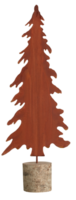 Pine tree on log base cut out isolated transparent background png