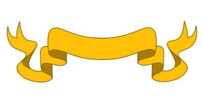 Yellow ribbons. Sketch banner ribbon engraved old labels png
