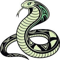 Stylized Cobra Illustration for Various Applications vector