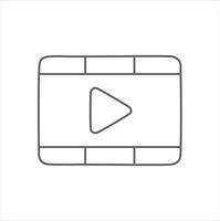 Simple player icon media play button vector