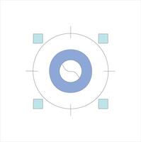 Abstract circular design with squares and lines vector