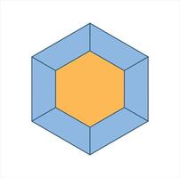 Abstract hexagonal geometric shape design element vector