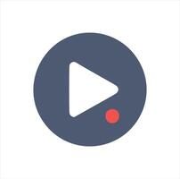 Play button icon media player start vector