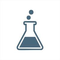 Science experiment erlenmeyer flask bubbles reaction vector