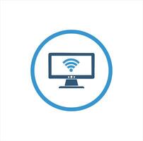 Wireless computer network connection icon design vector