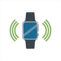 Smartwatch wireless connection technology icon vector