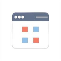Simple webpage design interface layout blocks vector