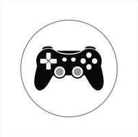 Simple black game controller icon design vector
