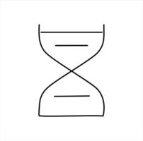 Simple line drawing dna helix genetic code vector