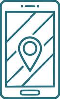 Mobile phone gps navigation app location map vector