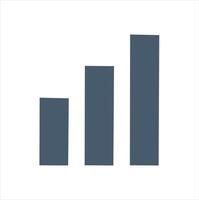 Simple bar graph showing incremental growth vector