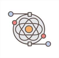 Atom model science education technology concept vector