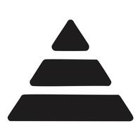 Three layer abstract pyramid shape minimalist design vector