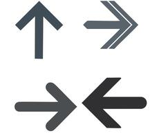 Collection of simple directional arrows up right left vector