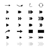 Arrows big black set icons . Arrow icon collection. Arrow. Cursor. Modern simple arrows. illustration eps vector